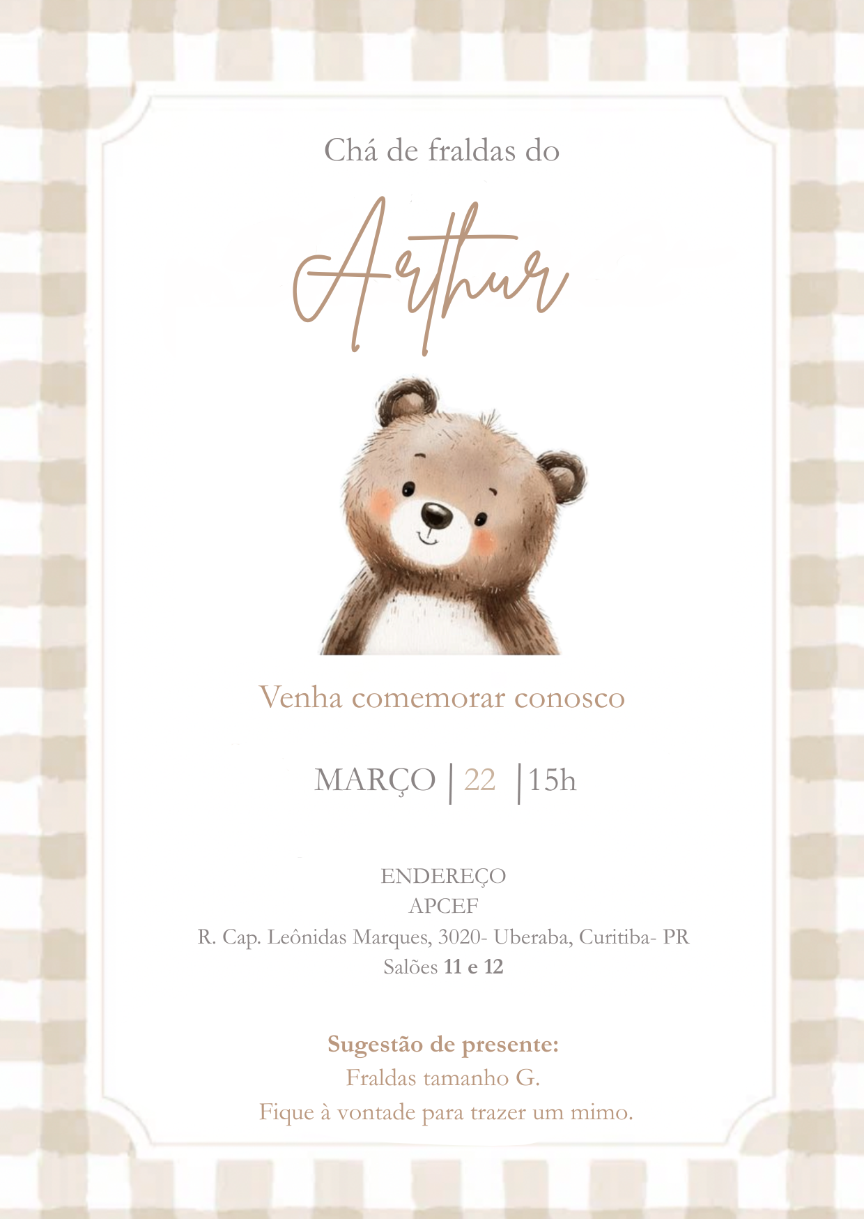 Convite Arthur